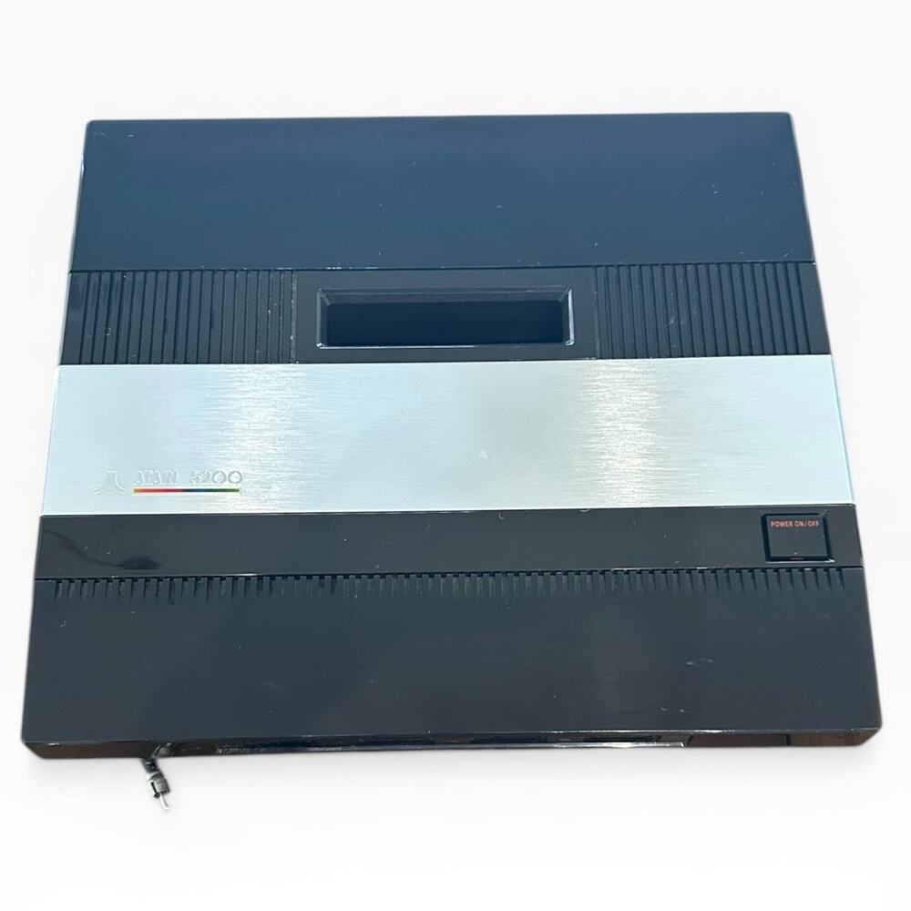 Atari 5200 Console Black And Silver with 4 Front Controller Ports Untested